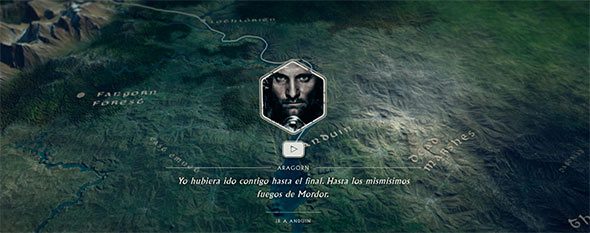 Recorrido de Aragorn a través de la Tierra Media