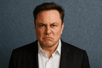 Imagen recreada por ChatGPT: "Elon Musk enfadado"
