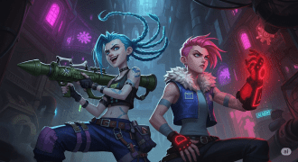 Imagen generada con IA representativa de la serie Arcane